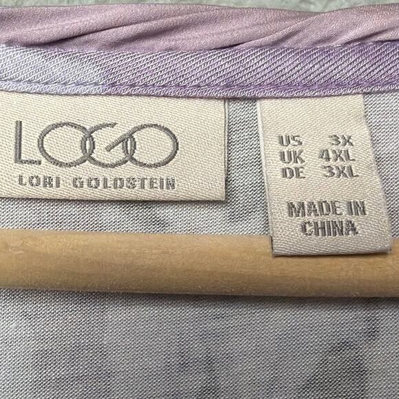 Logo By Lori Goldstein Tunic Top Plus SZ 3X Patchwork Style Animal Print Floral - Picture 3 of 7